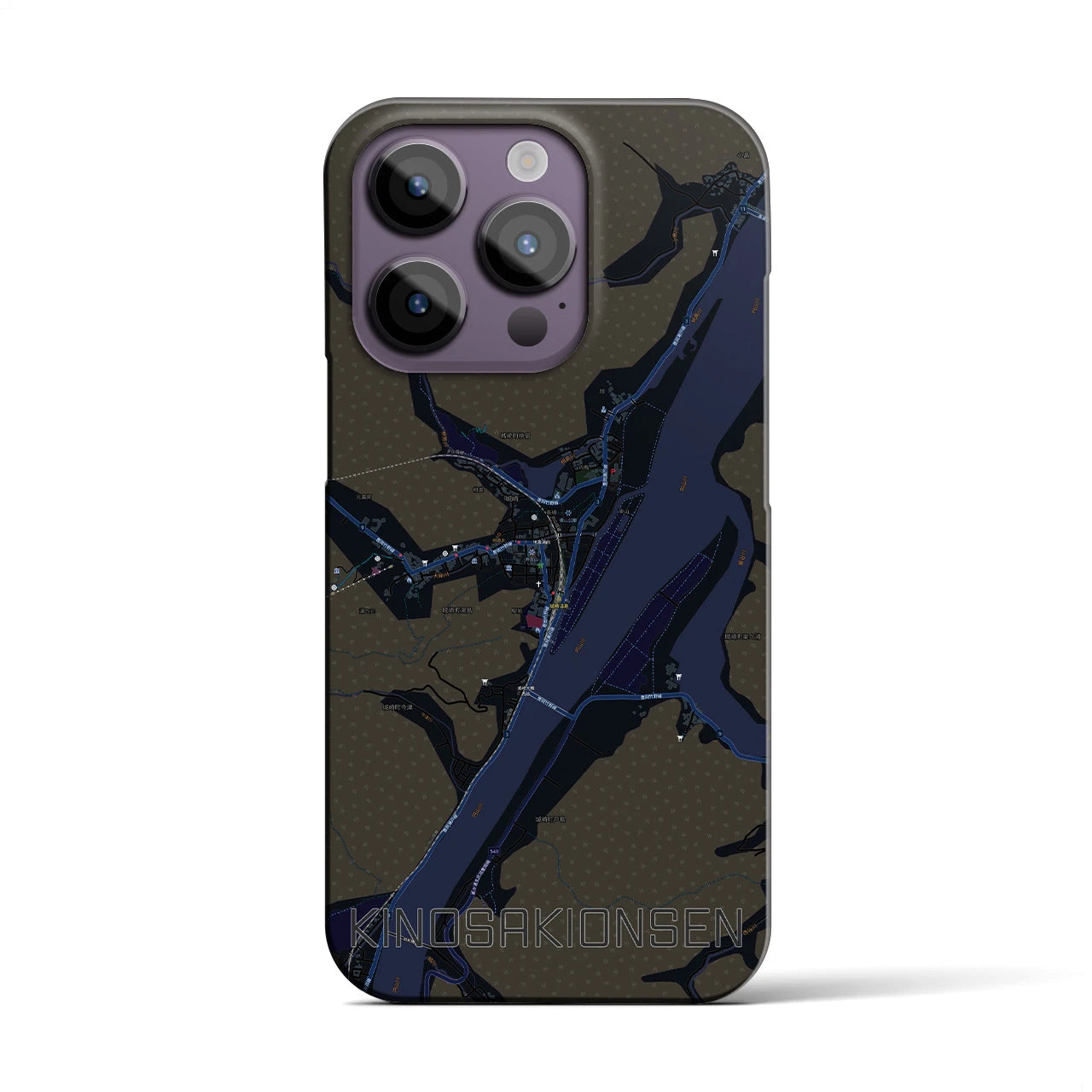 【城崎温泉（兵庫県）】地図柄iPhoneケース（バックカバータイプ）