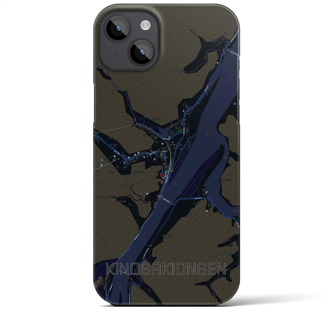 【城崎温泉（兵庫県）】地図柄iPhoneケース（バックカバータイプ）