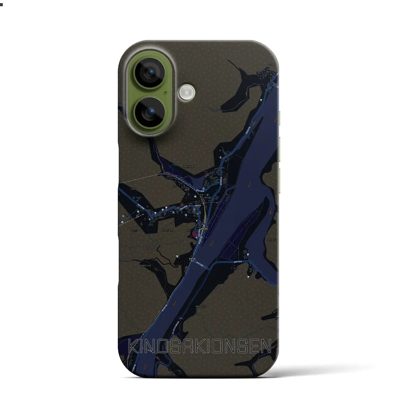 【城崎温泉（兵庫県）】地図柄iPhoneケース（バックカバータイプ）