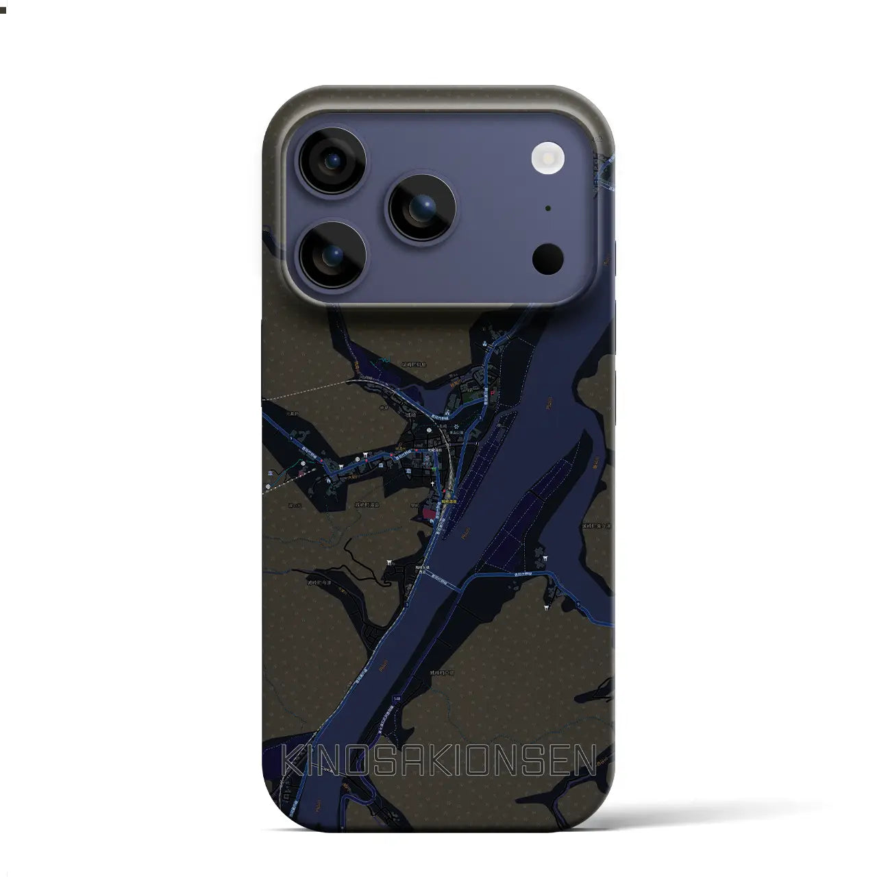 【城崎温泉（兵庫県）】地図柄iPhoneケース（バックカバータイプ）