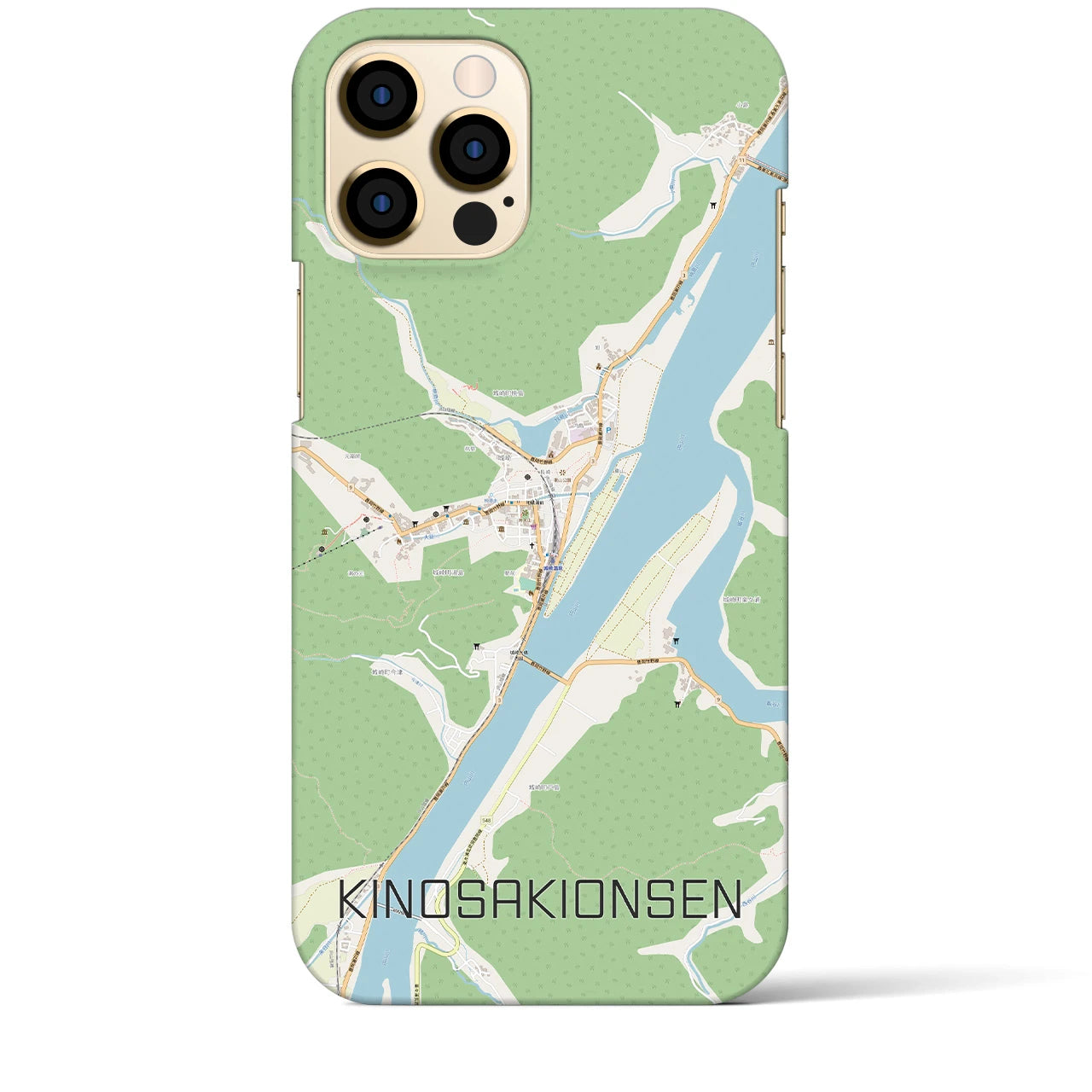 【城崎温泉（兵庫県）】地図柄iPhoneケース（バックカバータイプ）