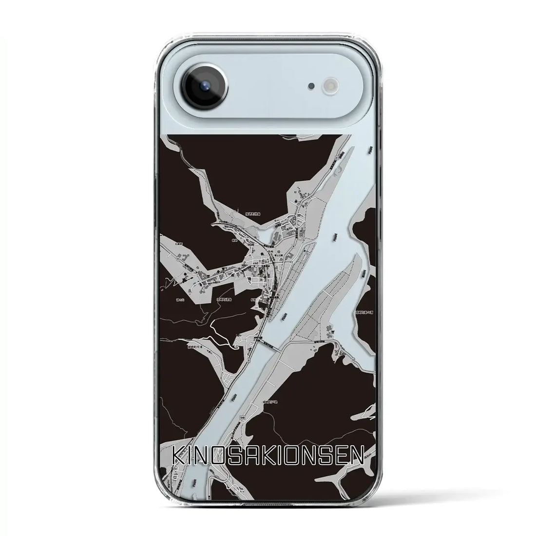 【城崎温泉(兵庫県)】地図柄iPhoneケース(クリアタイプ)モノトーン・iPhone 17 Pro Max 用