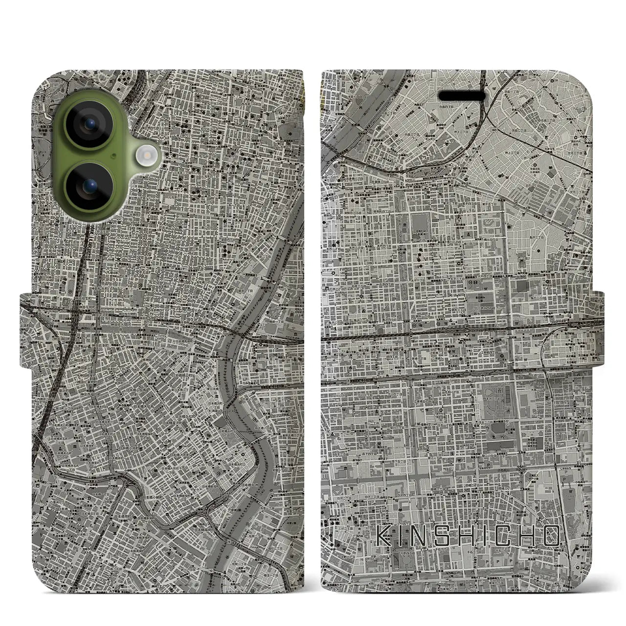 【錦糸町（東京都）】地図柄iPhoneケース（手帳タイプ）