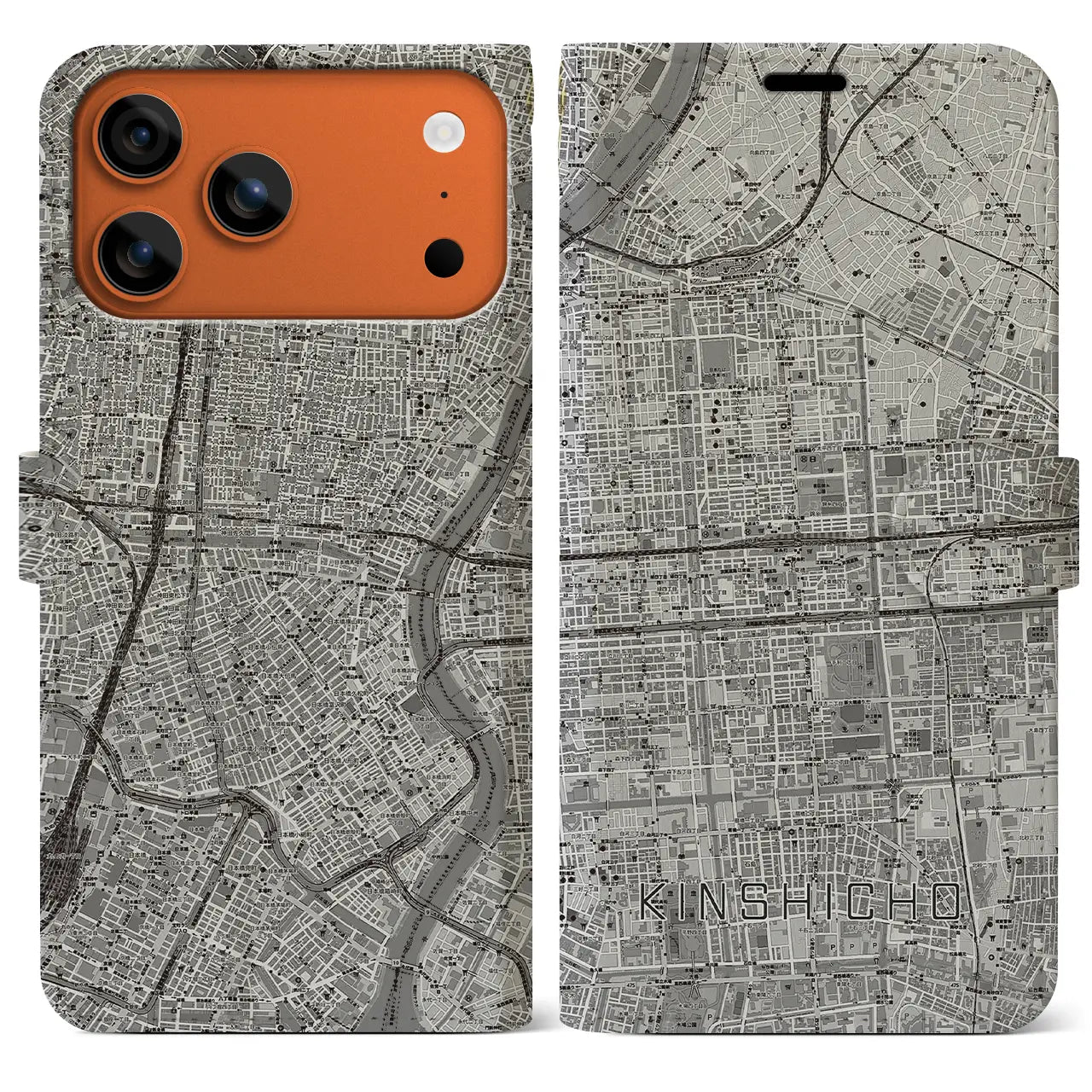 【錦糸町（東京都）】地図柄iPhoneケース（手帳タイプ）