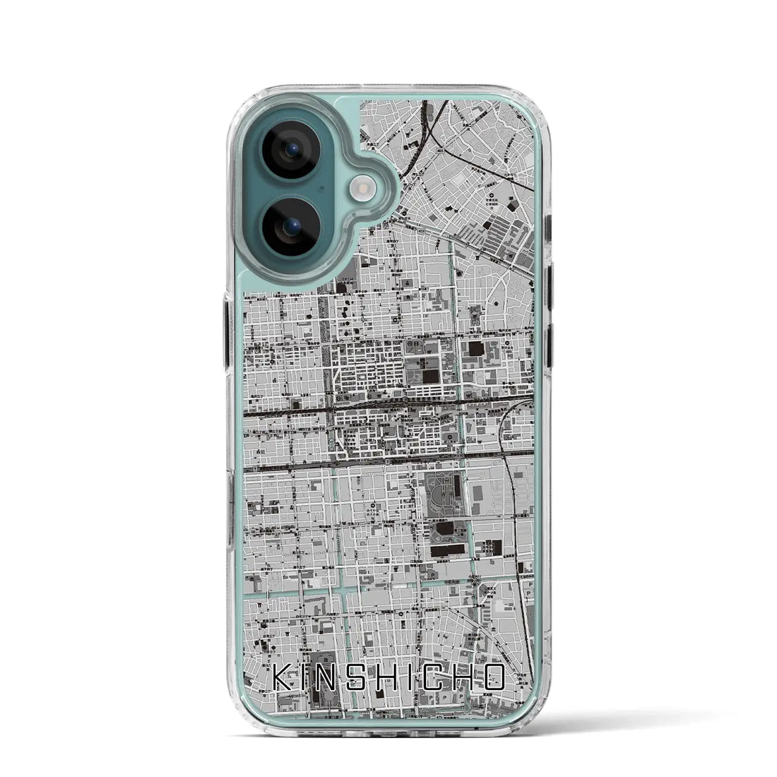 【錦糸町（東京都）】地図柄iPhoneケース（MagSafeタイプ）モノトーン・iPhone 16 Pro 用