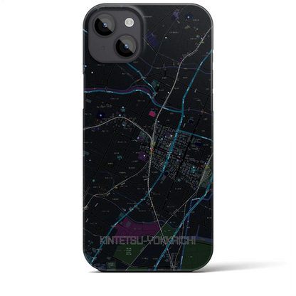 【近鉄四日市（三重県）】地図柄iPhoneケース（バックカバータイプ）