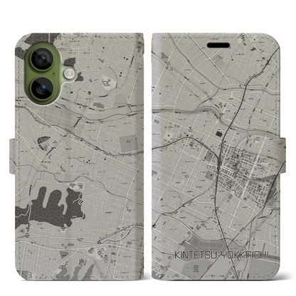 【近鉄四日市（三重県）】地図柄iPhoneケース（手帳タイプ）