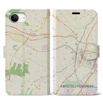 【近鉄四日市（三重県）】地図柄iPhoneケース（手帳タイプ）