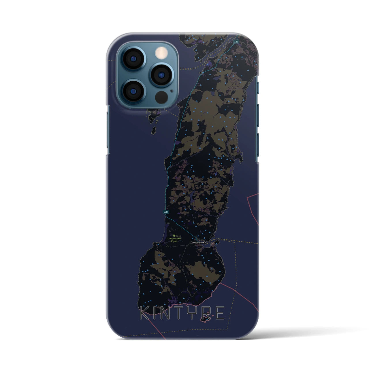 【キンタイア（イギリス）】地図柄iPhoneケース（バックカバータイプ）