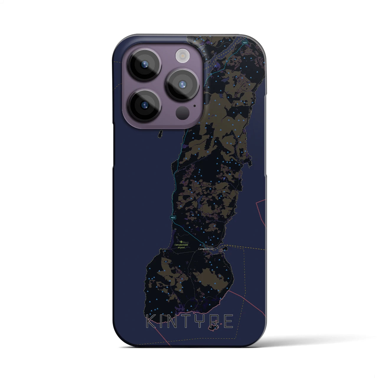 【キンタイア（イギリス）】地図柄iPhoneケース（バックカバータイプ）