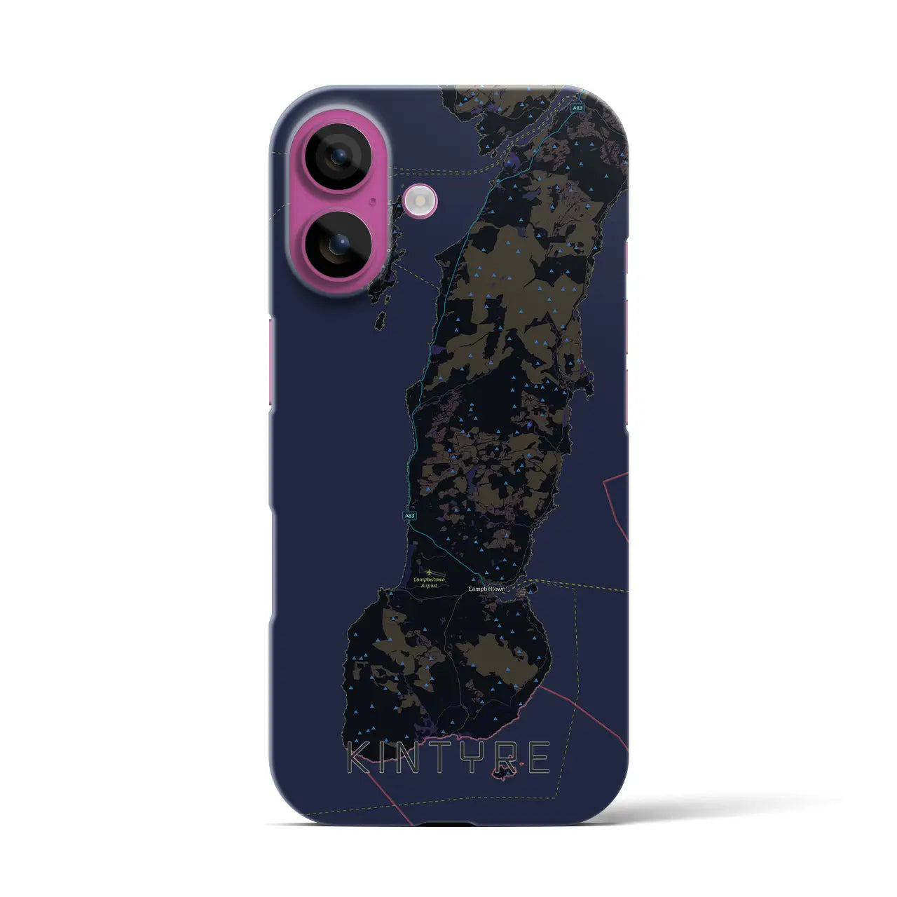 【キンタイア（イギリス）】地図柄iPhoneケース（バックカバータイプ）