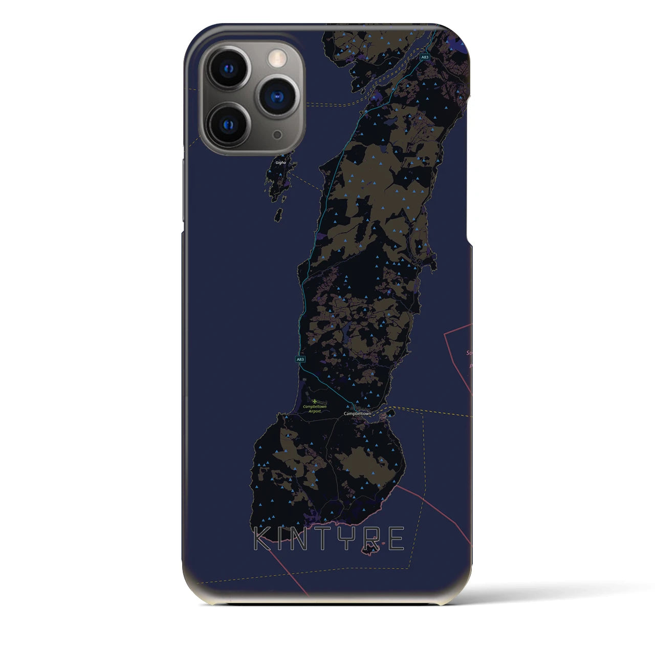 【キンタイア（イギリス）】地図柄iPhoneケース（バックカバータイプ）
