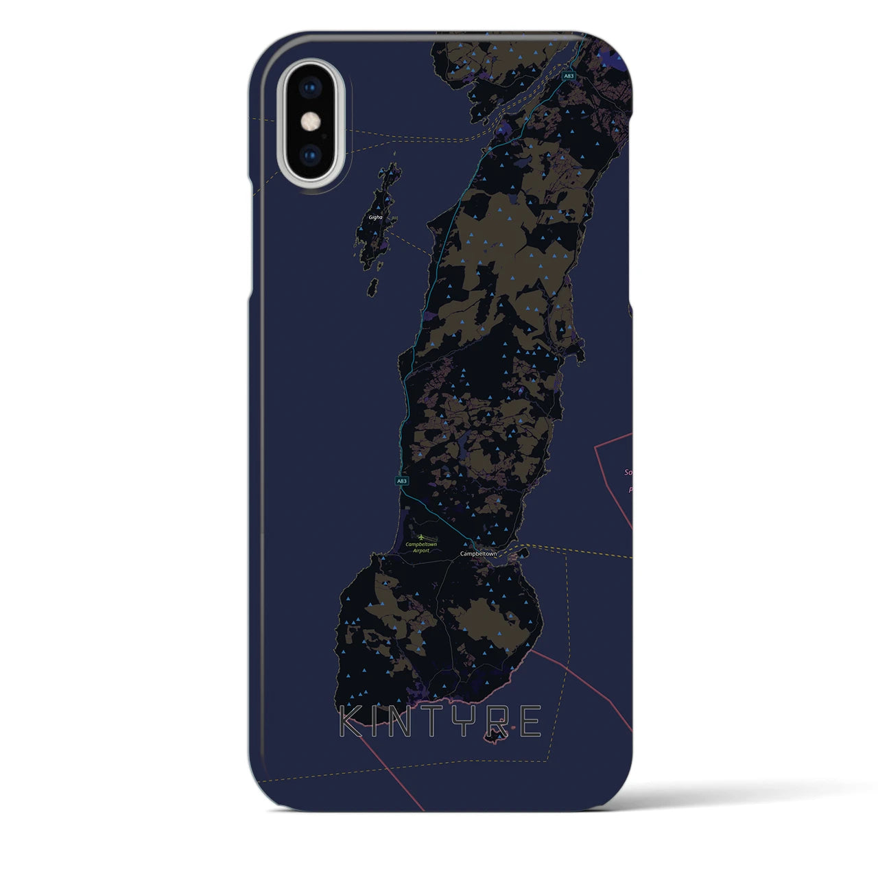 【キンタイア（イギリス）】地図柄iPhoneケース（バックカバータイプ）