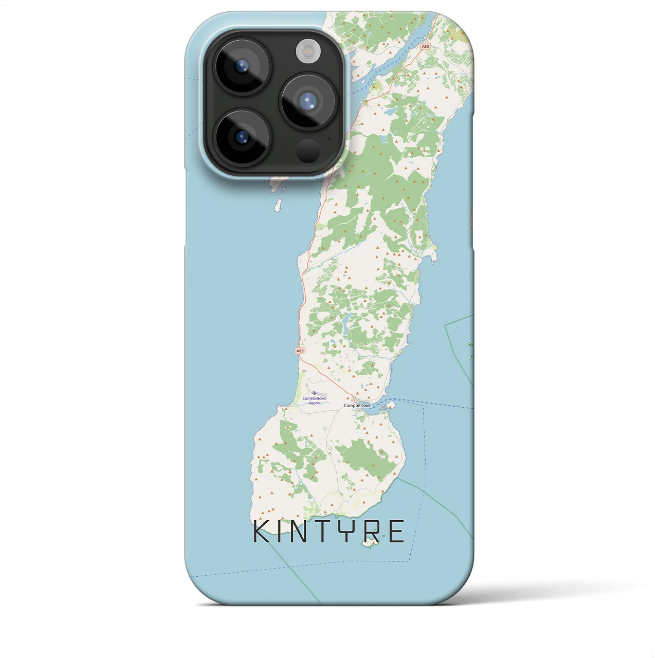 【キンタイア（イギリス）】地図柄iPhoneケース（バックカバータイプ）