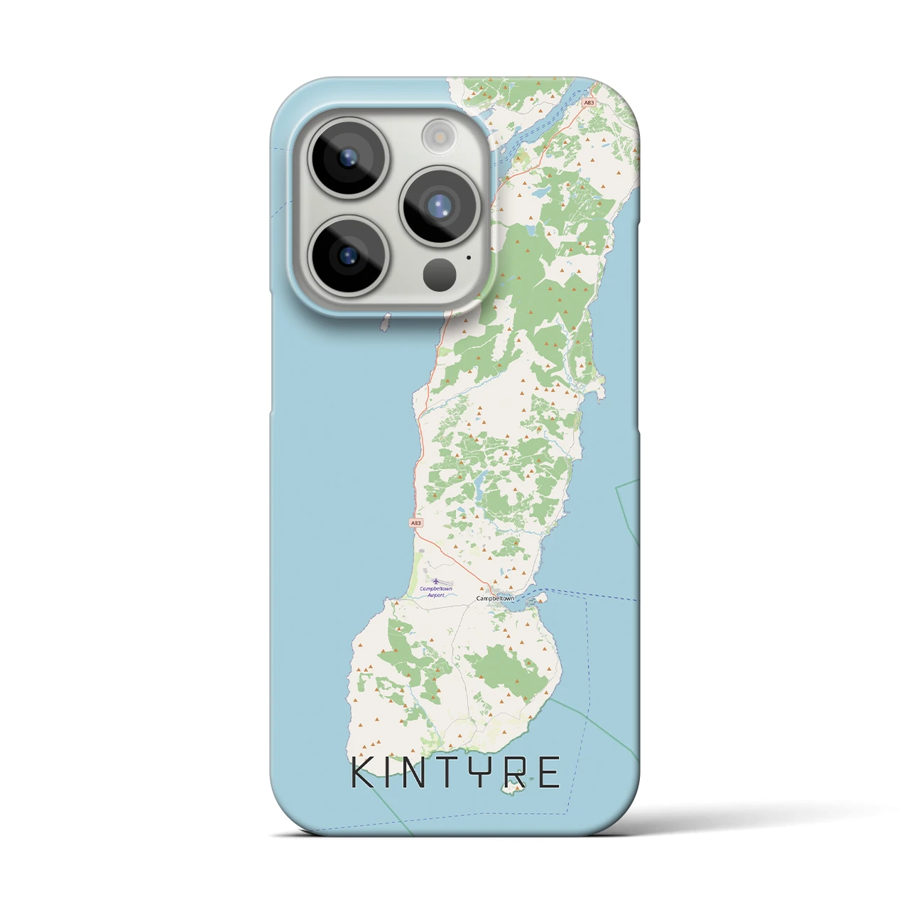 【キンタイア（イギリス）】地図柄iPhoneケース（バックカバータイプ）