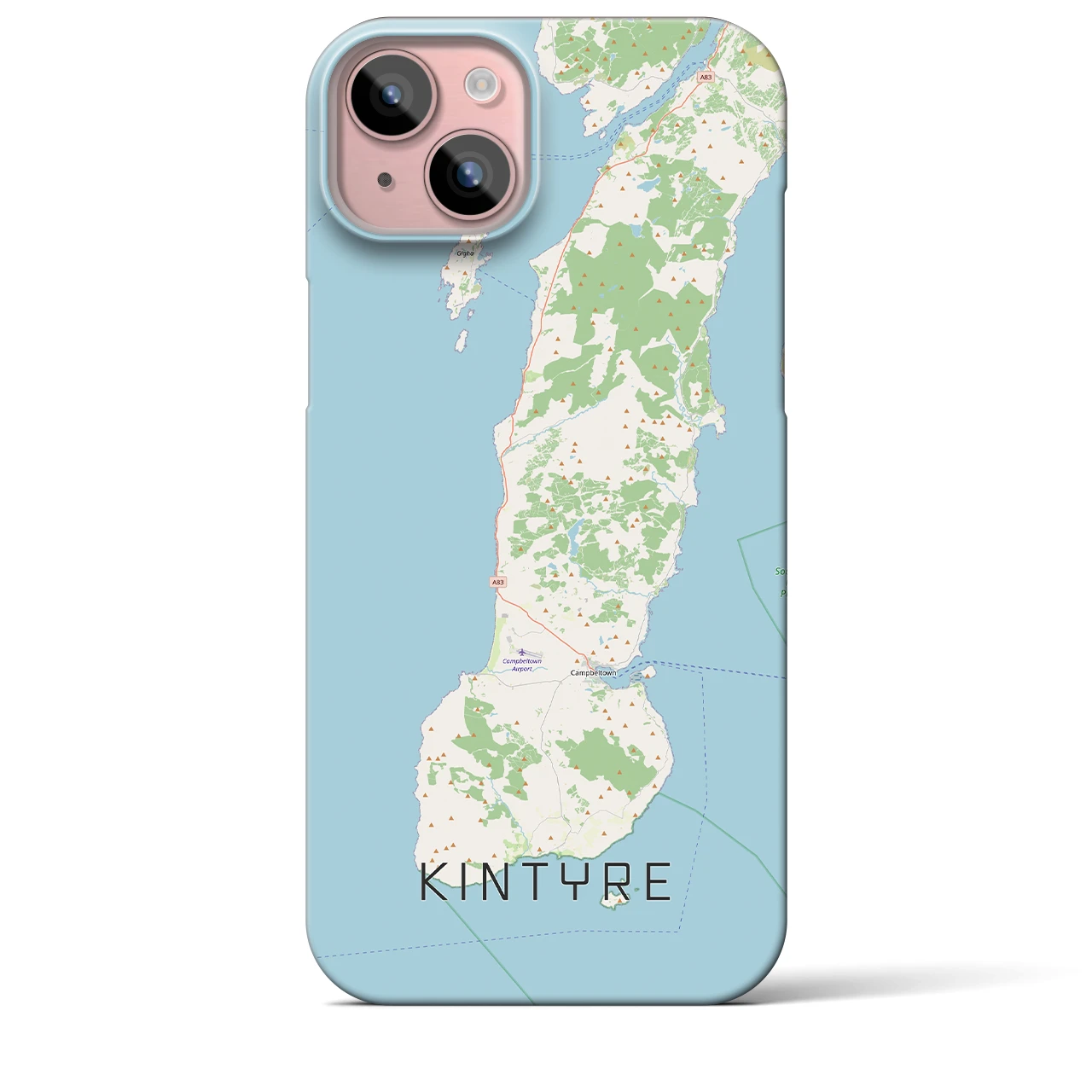 【キンタイア（イギリス）】地図柄iPhoneケース（バックカバータイプ）