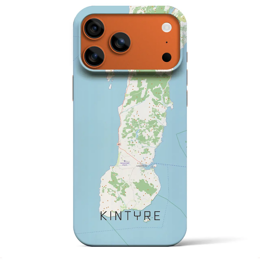 【キンタイア(イギリス)】地図柄iPhoneケース(バックカバータイプ)ナチュラル・iPhone 17 Pro Max 用