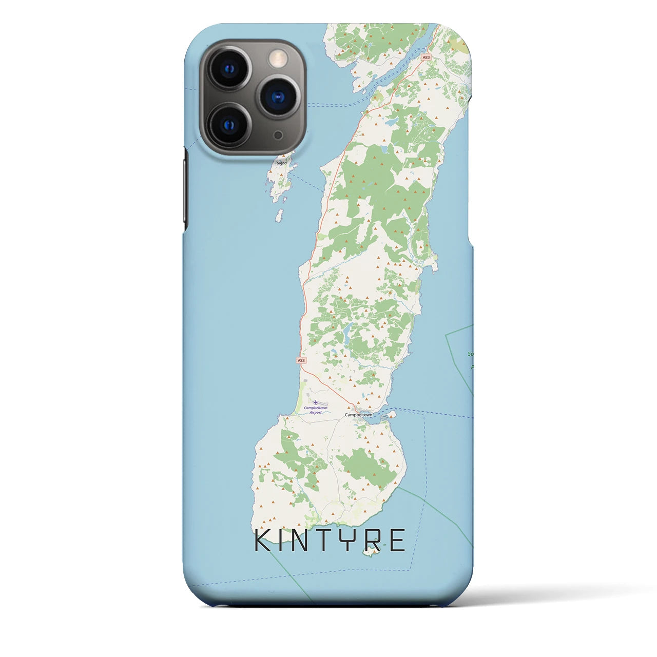 【キンタイア（イギリス）】地図柄iPhoneケース（バックカバータイプ）