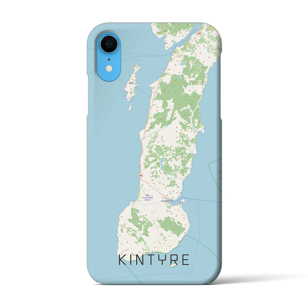 【キンタイア（イギリス）】地図柄iPhoneケース（バックカバータイプ）