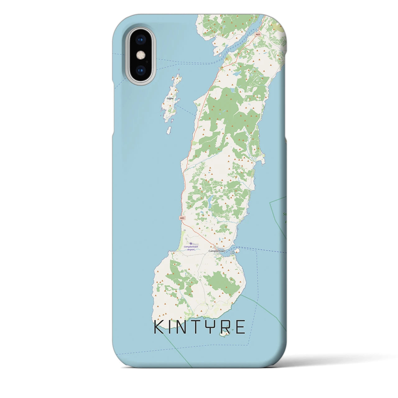 【キンタイア（イギリス）】地図柄iPhoneケース（バックカバータイプ）