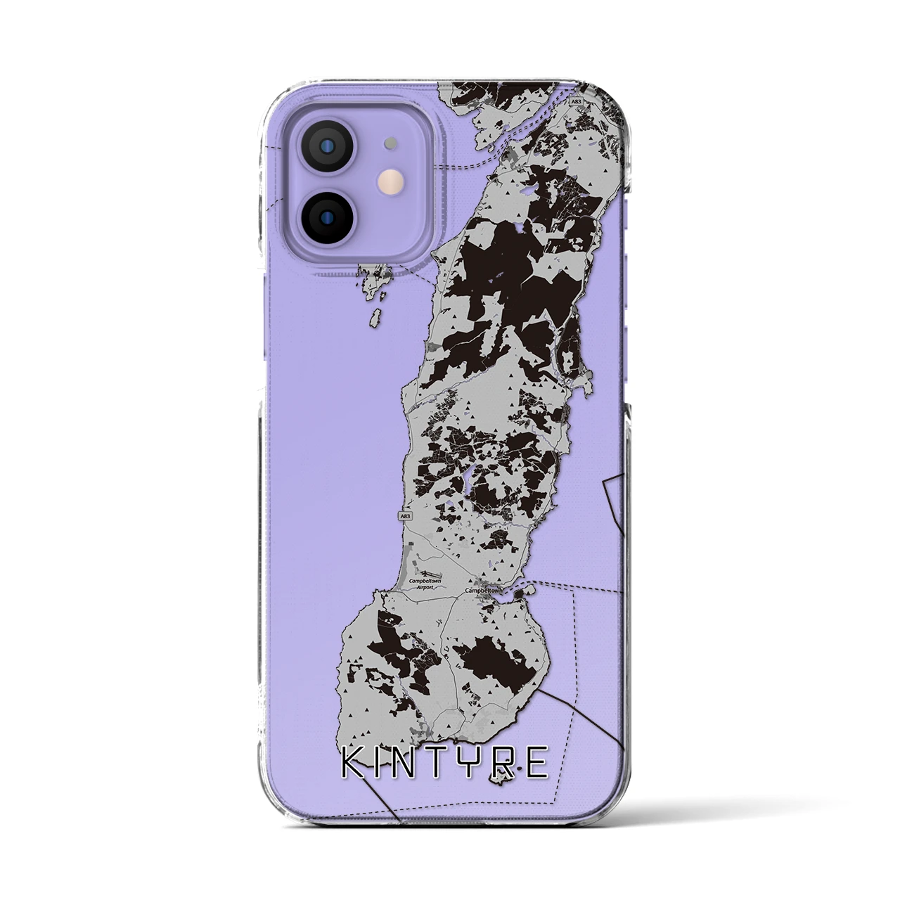 【キンタイア（イギリス）】地図柄iPhoneケース（クリアタイプ）