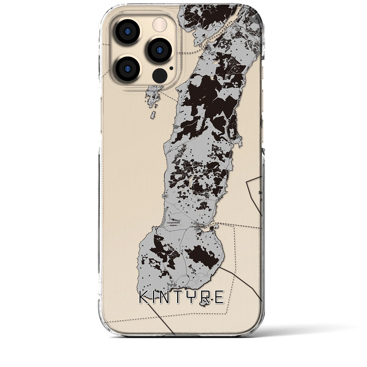 【キンタイア（イギリス）】地図柄iPhoneケース（クリアタイプ）