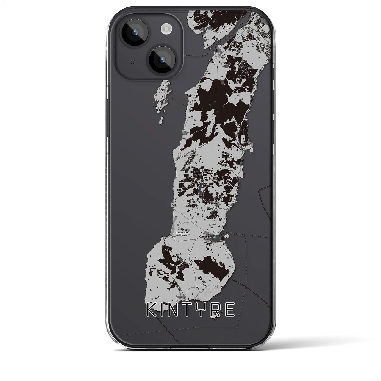 【キンタイア（イギリス）】地図柄iPhoneケース（クリアタイプ）