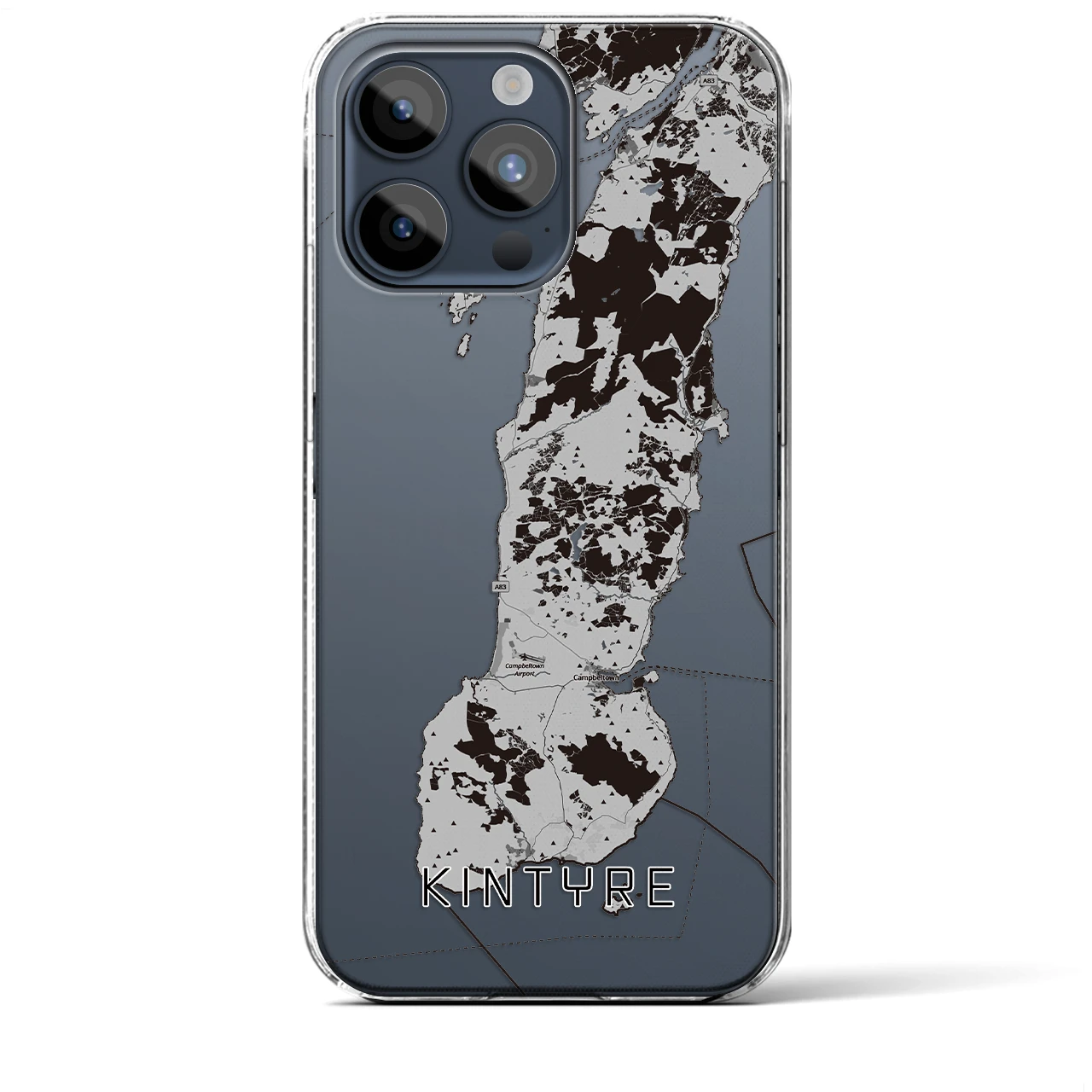 【キンタイア（イギリス）】地図柄iPhoneケース（クリアタイプ）