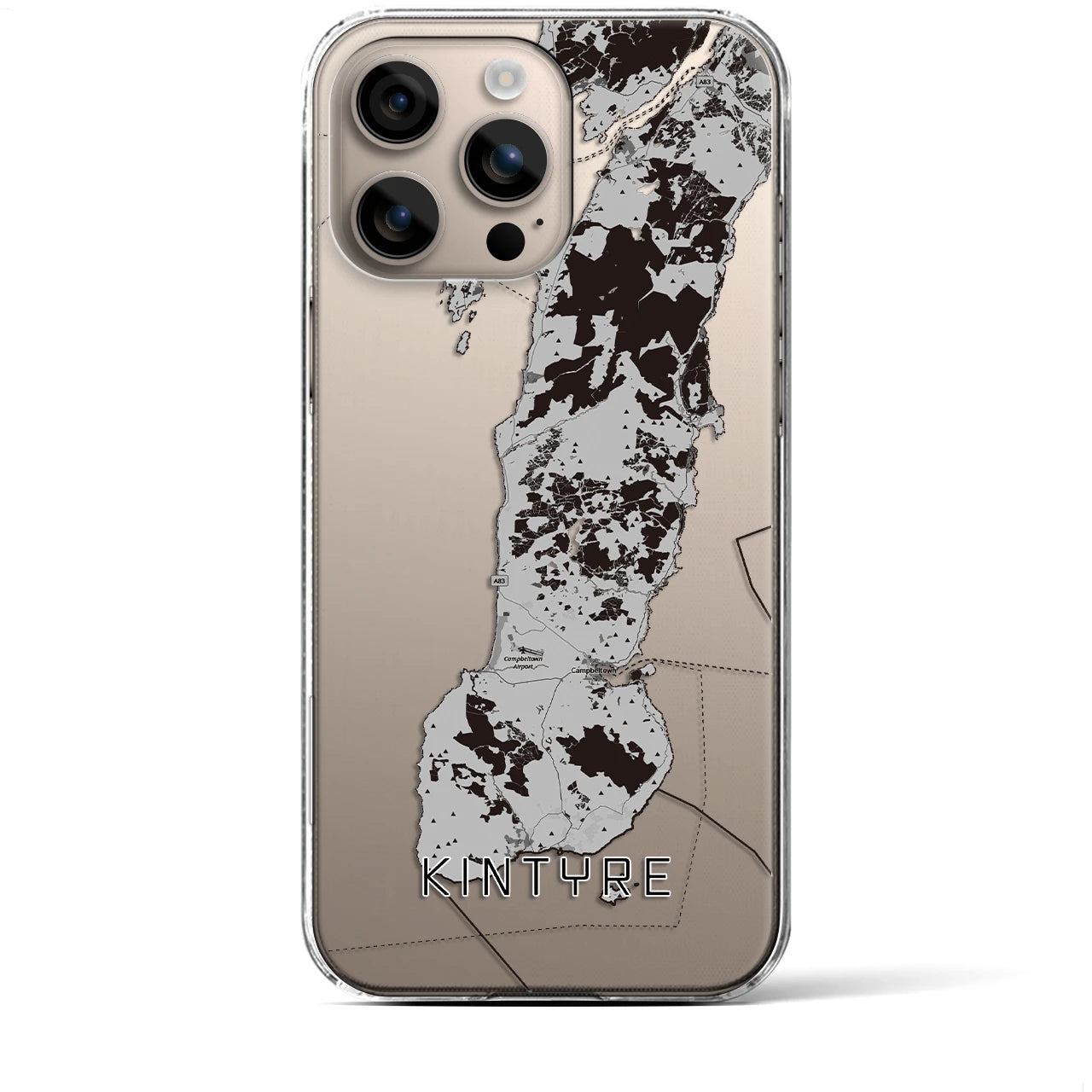 【キンタイア（イギリス）】地図柄iPhoneケース（クリアタイプ）
