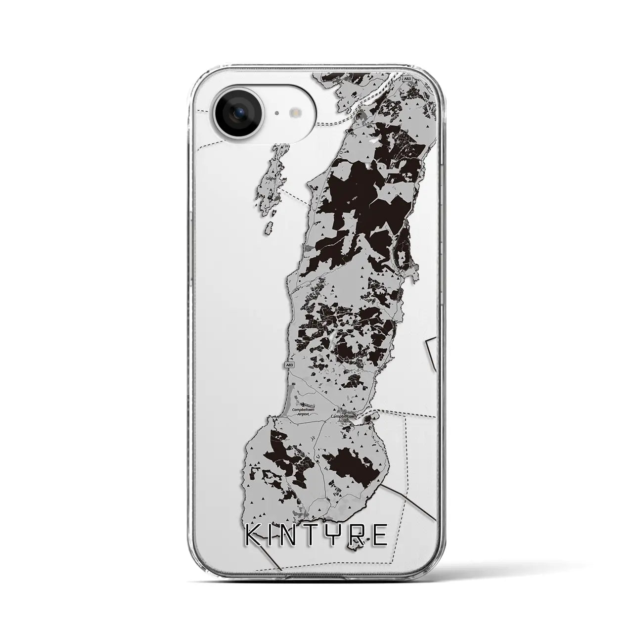 【キンタイア（イギリス）】地図柄iPhoneケース（クリアタイプ）