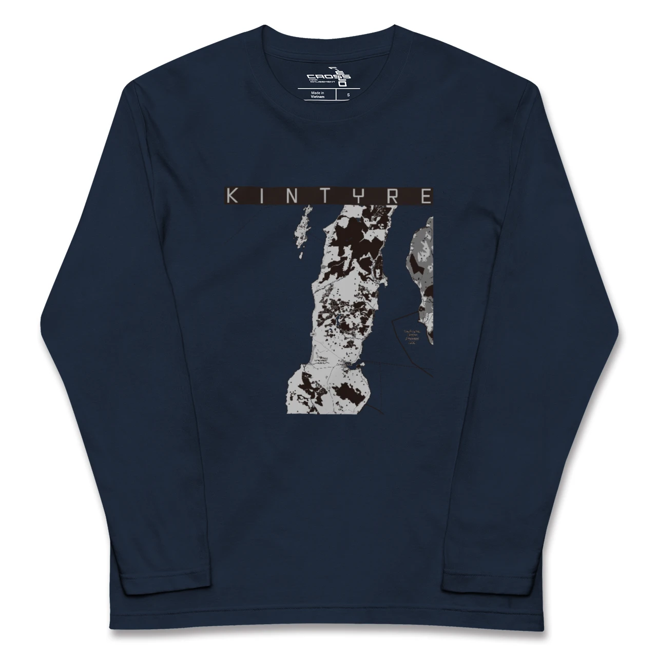 【キンタイア（イギリス）】地図柄ロングスリーブTシャツ