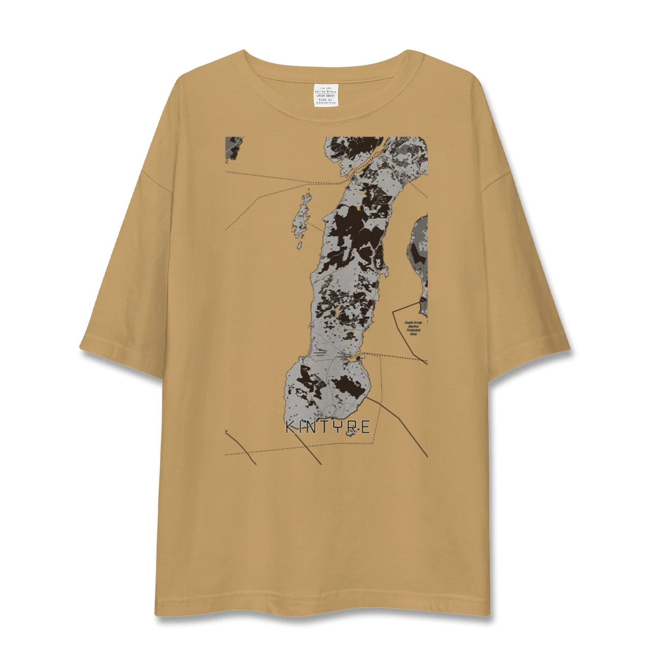 【キンタイア（イギリス）】地図柄ビッグシルエットTシャツ