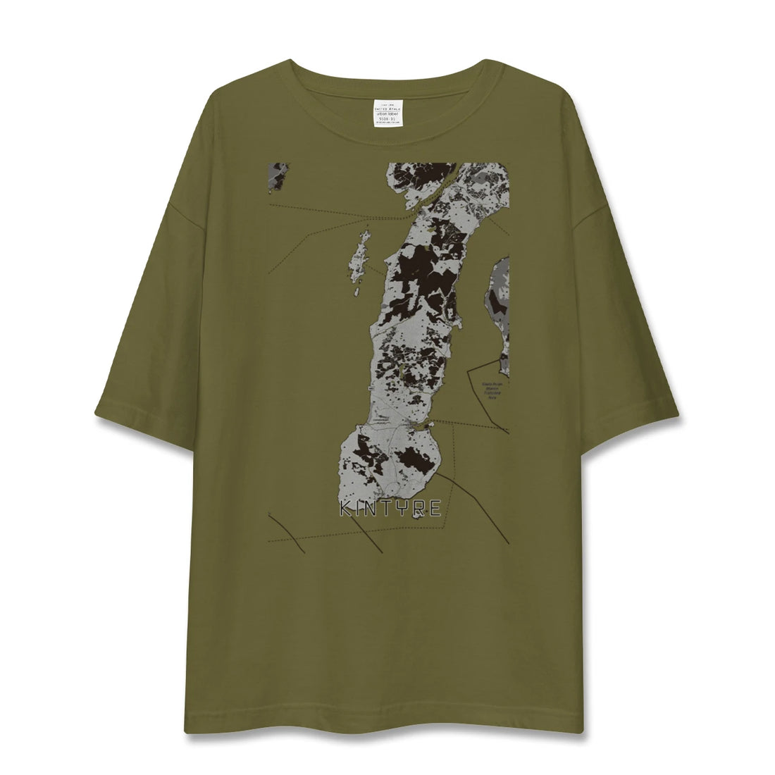 【キンタイア(イギリス)】地図柄ビッグシルエットTシャツ