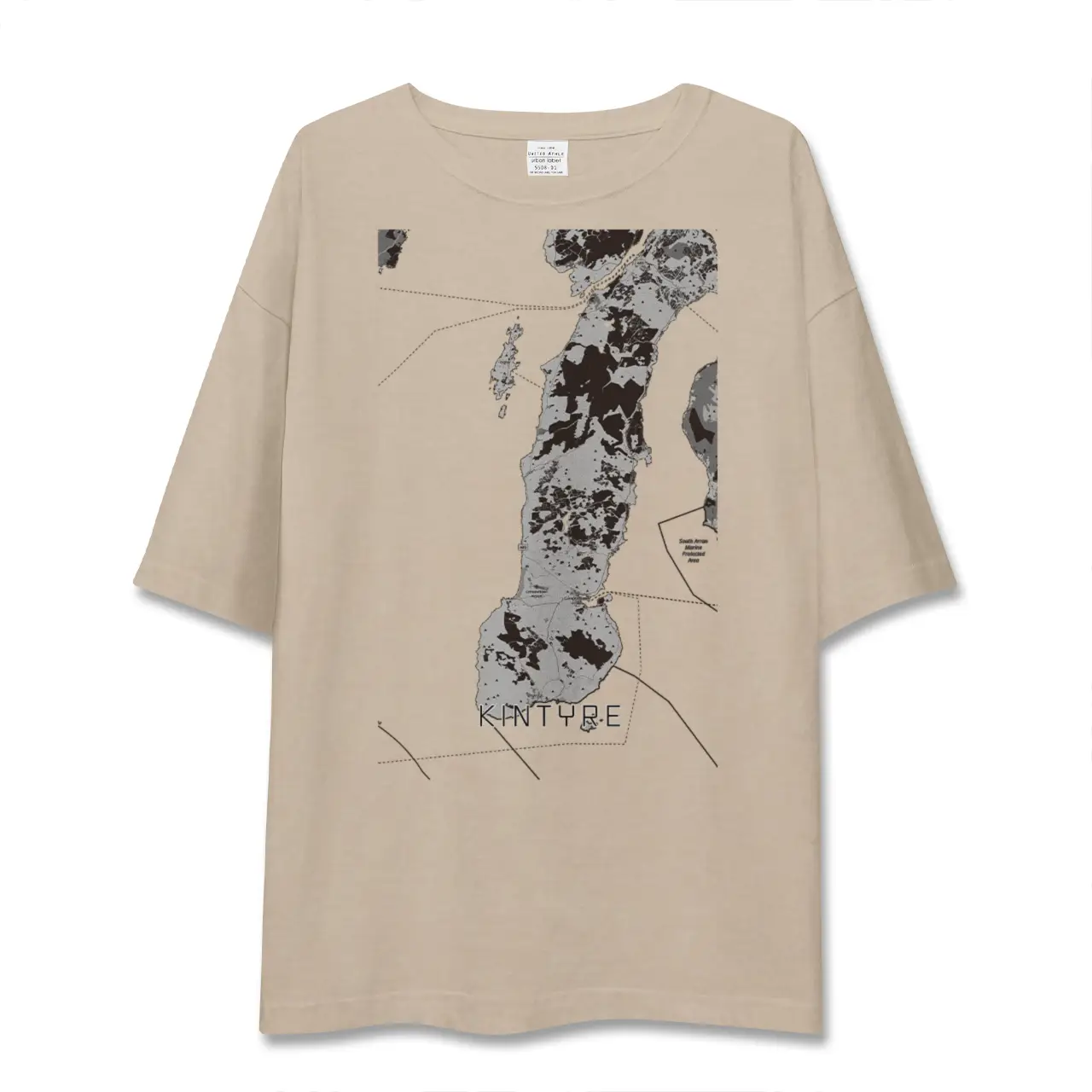 【キンタイア（イギリス）】地図柄ビッグシルエットTシャツ