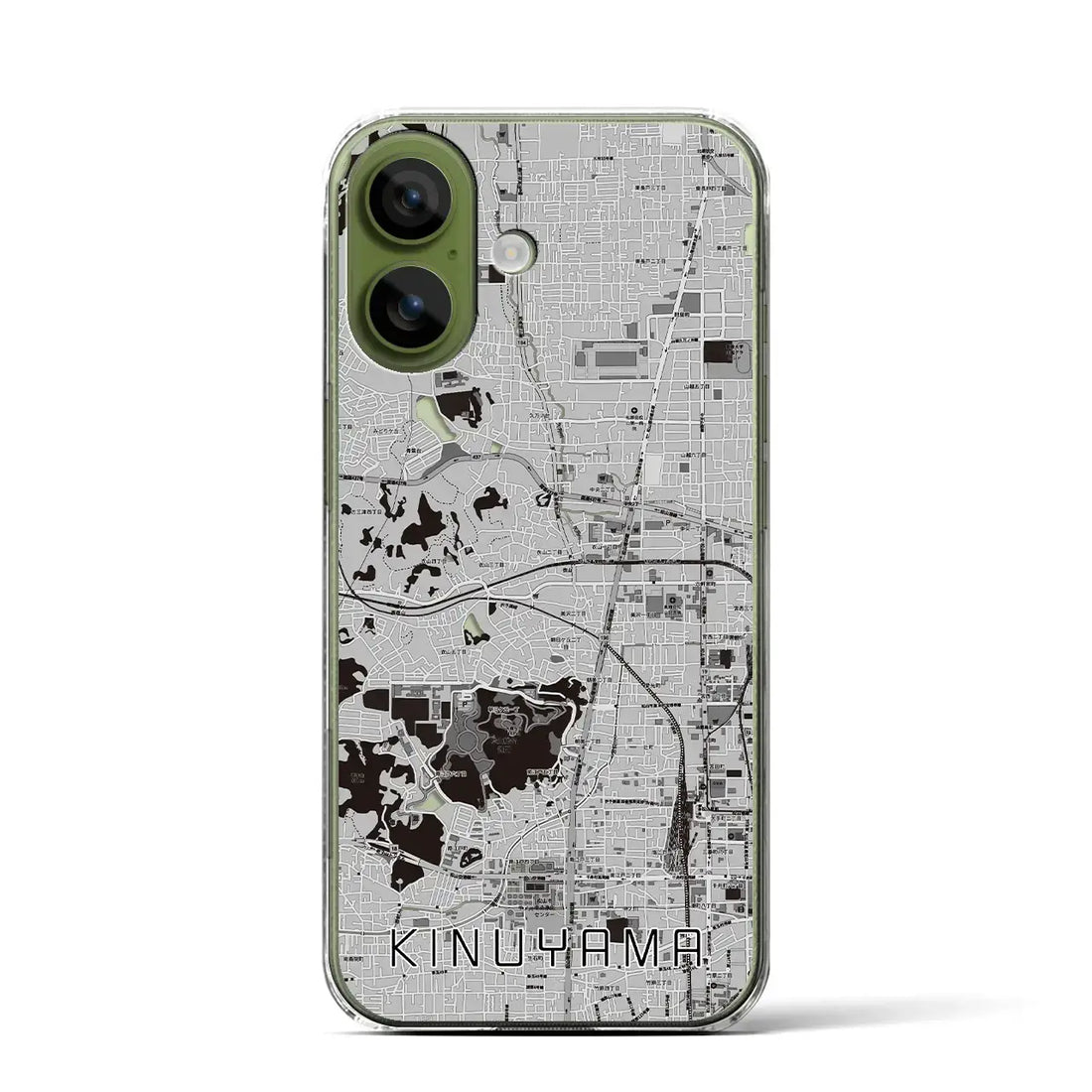 【衣山（愛媛県）】地図柄iPhoneケース（クリアタイプ）モノトーン・iPhone 17 Pro Max 用