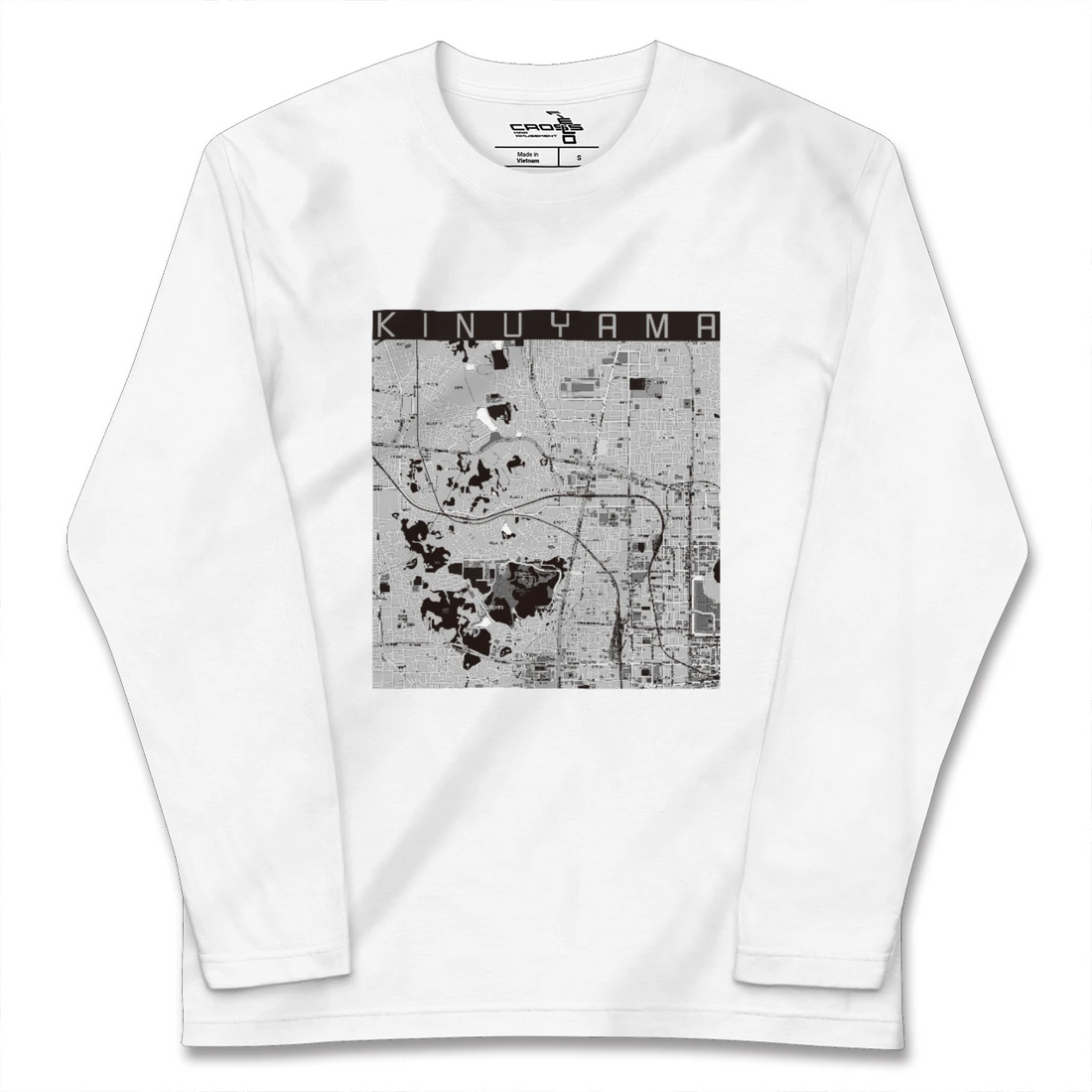 【衣山(愛媛県)】地図柄ロングスリーブTシャツ