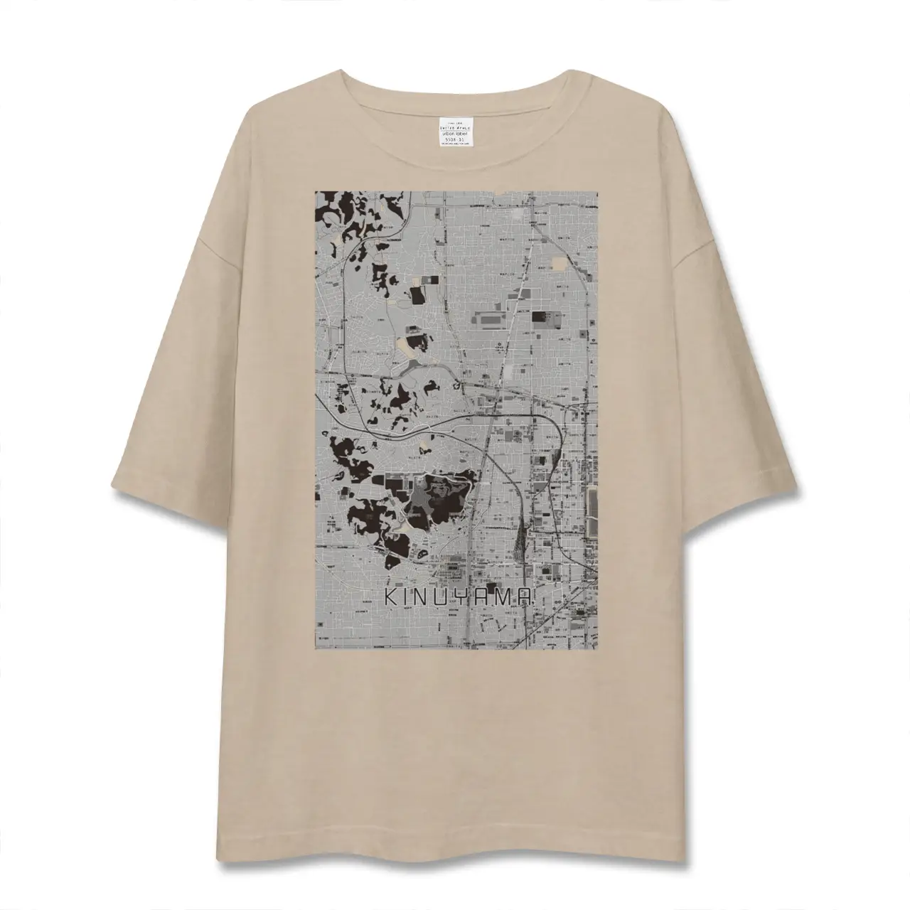 【衣山（愛媛県）】地図柄ビッグシルエットTシャツ