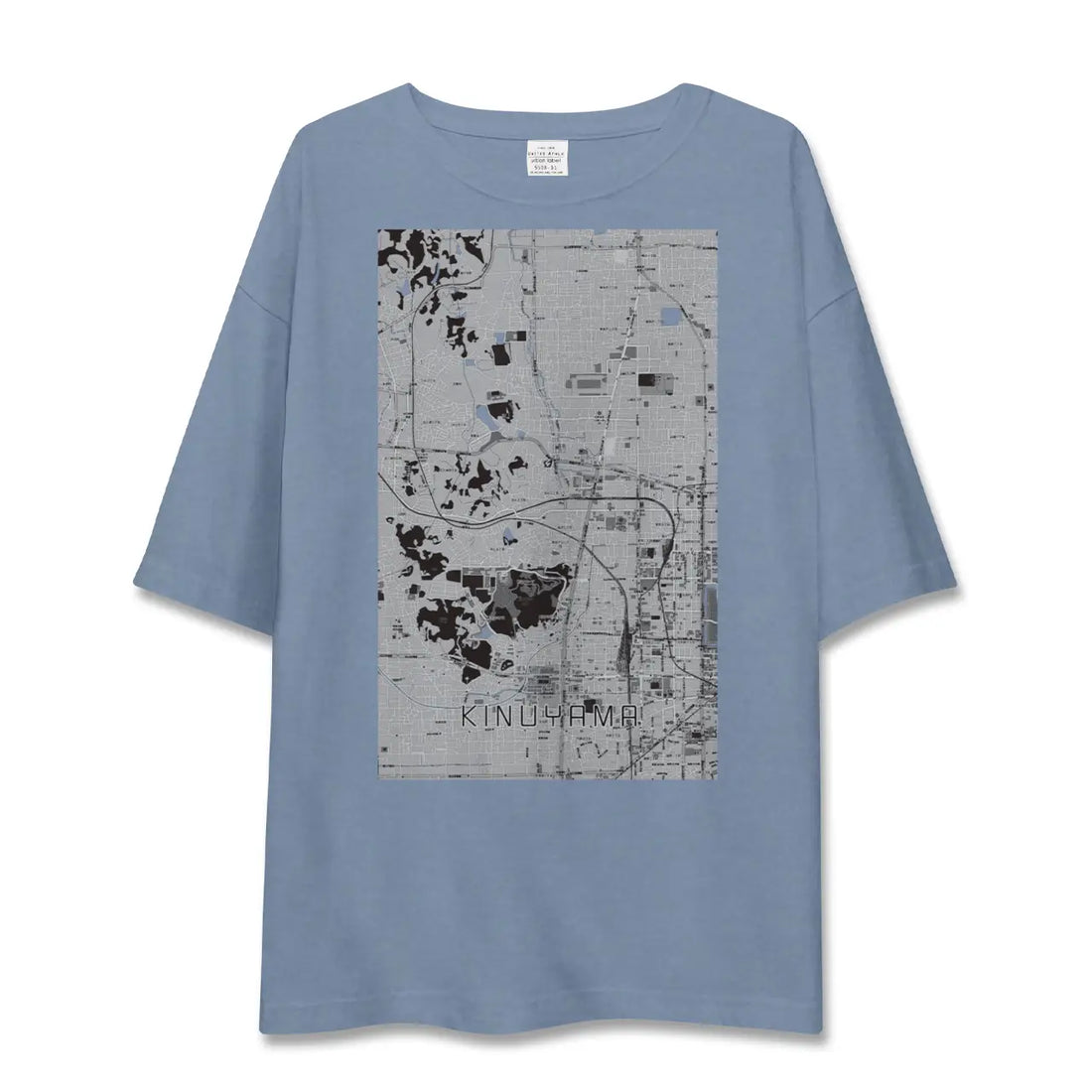 【衣山（愛媛県）】地図柄ビッグシルエットTシャツ