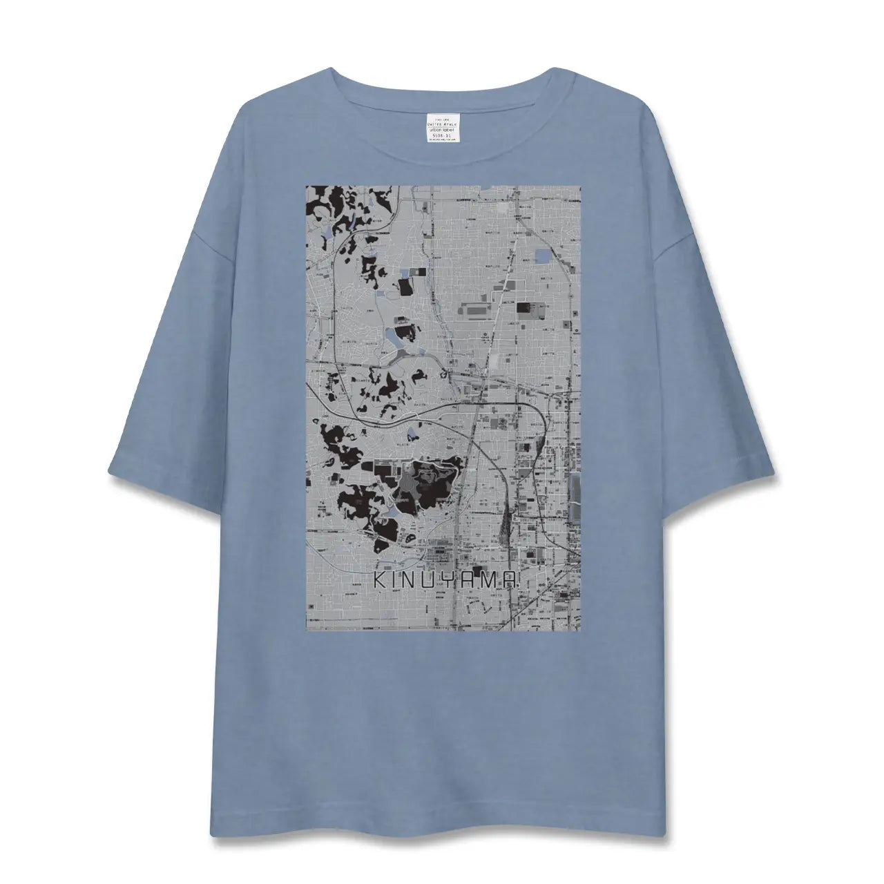 【衣山（愛媛県）】地図柄ビッグシルエットTシャツ