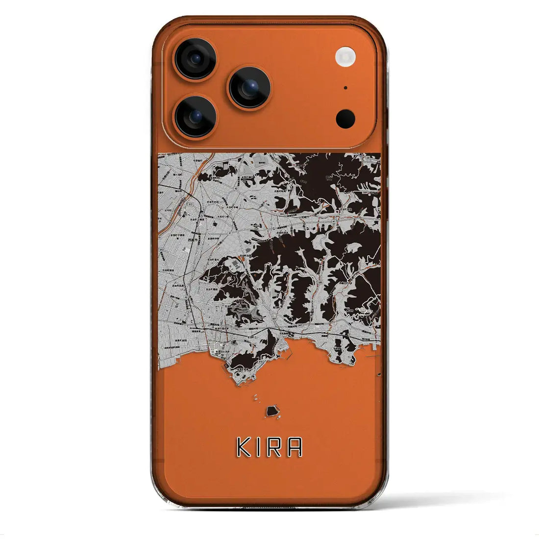 【吉良（愛知県）】地図柄iPhoneケース（クリアタイプ）モノトーン・iPhone 17 Pro Max 用