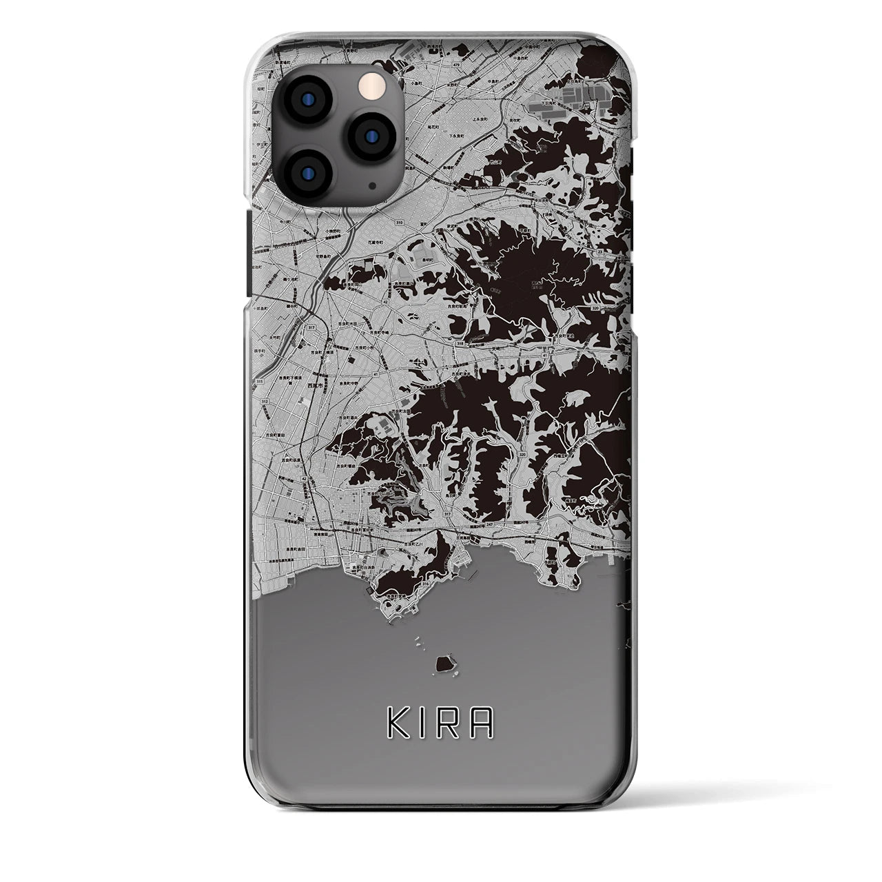 【吉良（愛知県）】地図柄iPhoneケース（クリアタイプ）