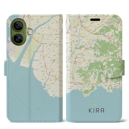 【吉良（愛知県）】地図柄iPhoneケース（手帳タイプ）