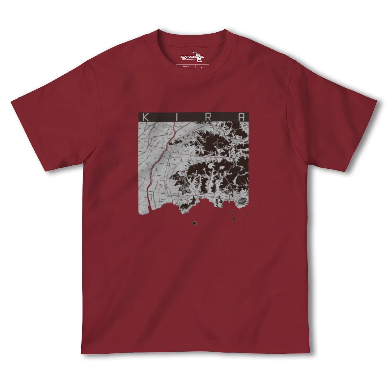 【吉良（愛知県）】地図柄ヘビーウェイトTシャツ