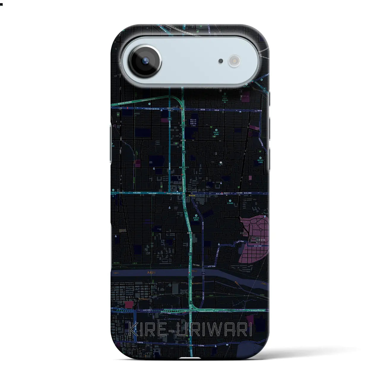 【喜連瓜破（大阪府）】地図柄iPhoneケース（バックカバータイプ）