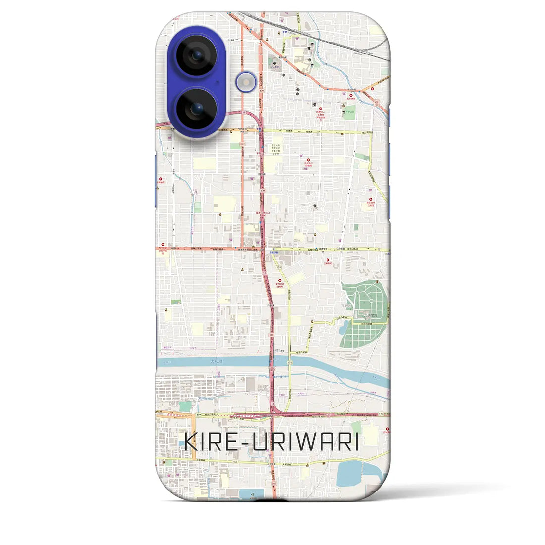 【喜連瓜破(大阪府)】地図柄iPhoneケース(バックカバータイプ)ナチュラル・iPhone 16 Pro Max 用