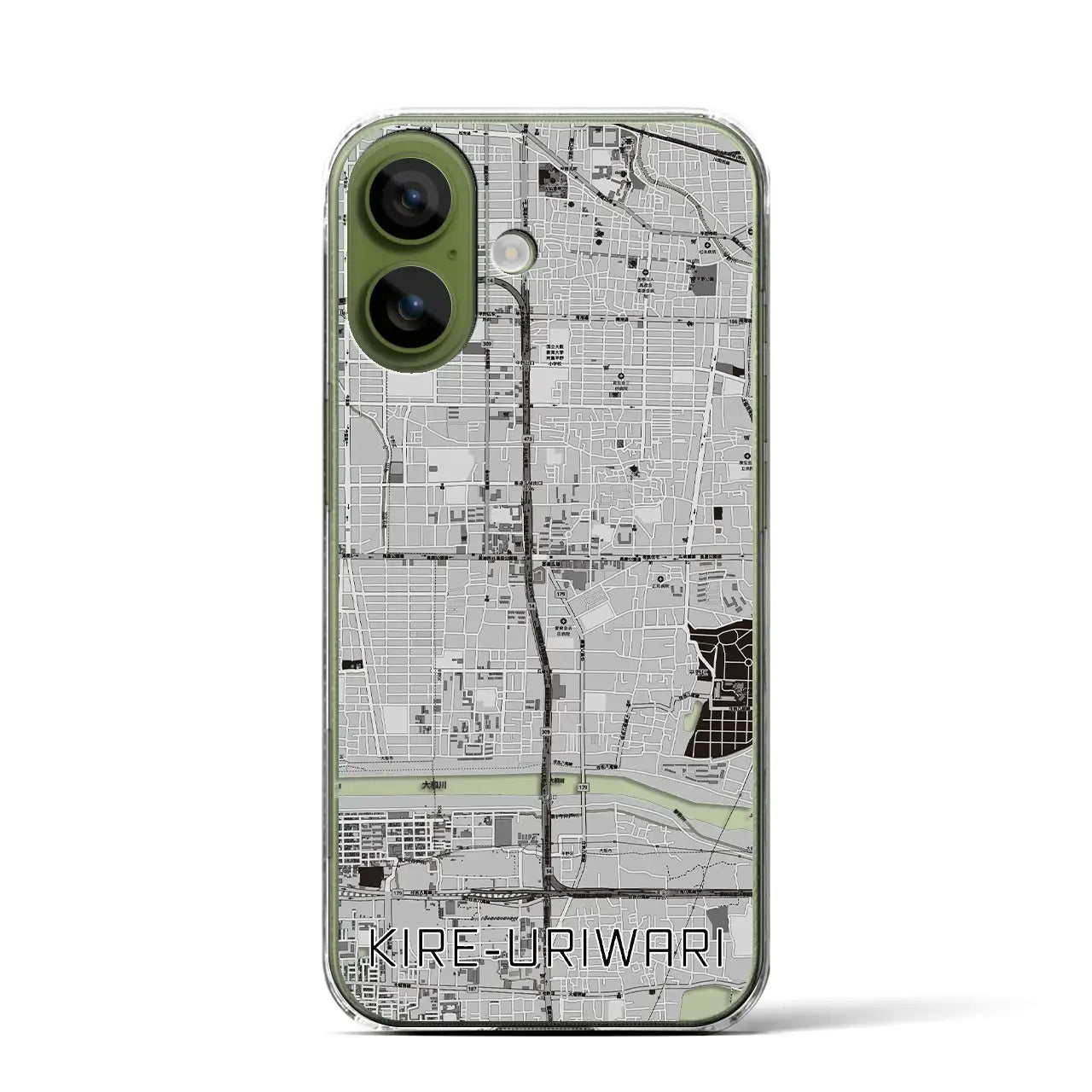 【喜連瓜破（大阪府）】地図柄iPhoneケース（クリアタイプ）