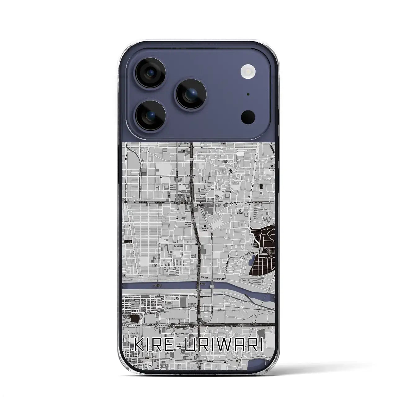 【喜連瓜破（大阪府）】地図柄iPhoneケース（クリアタイプ）