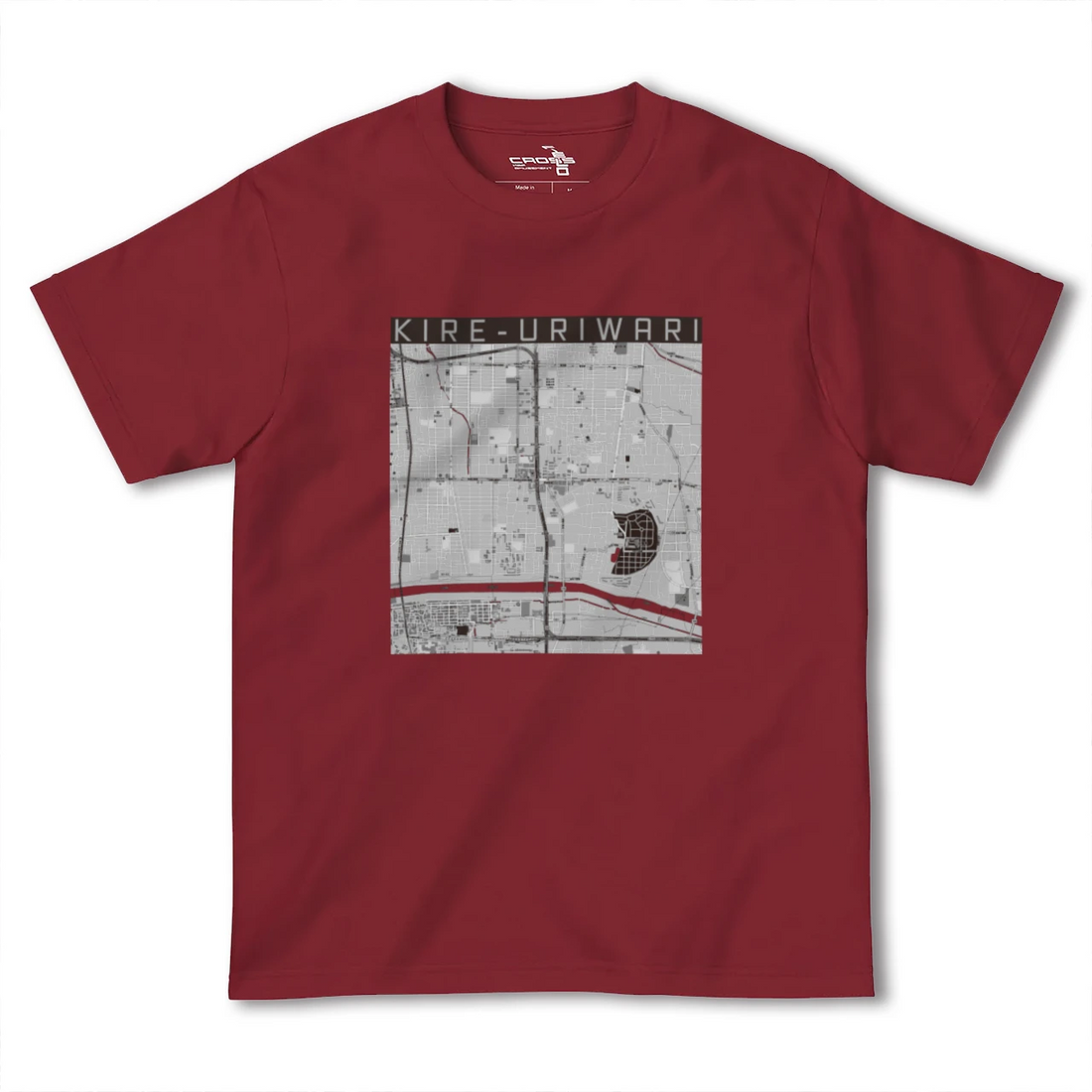 【喜連瓜破(大阪府)】地図柄ヘビーウェイトTシャツ