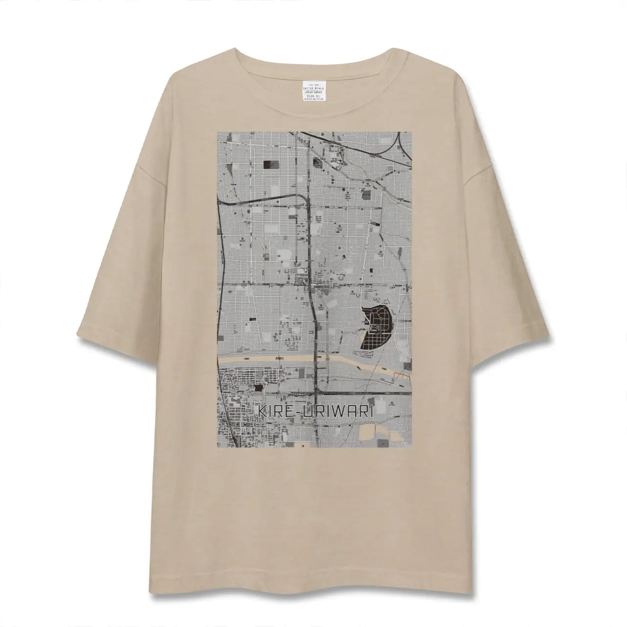 【喜連瓜破（大阪府）】地図柄ビッグシルエットTシャツ