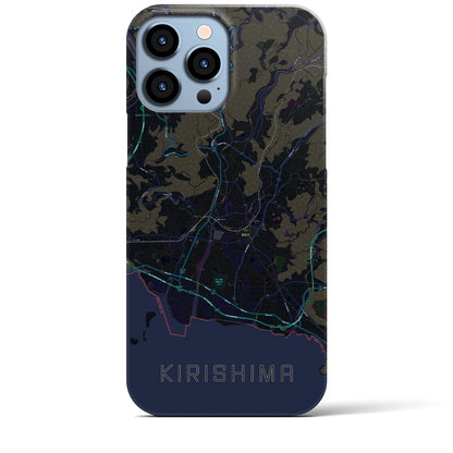 【霧島（鹿児島県）】地図柄iPhoneケース（バックカバータイプ）